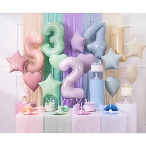 Partydeco Balloon -  Herz Satin - Hellblau (HS)
