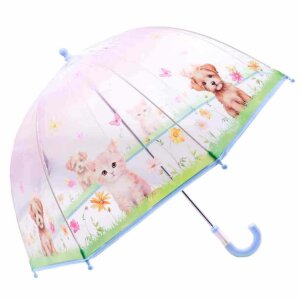 bb Klostermann Kinder Schirm - transparent Hund und Katze