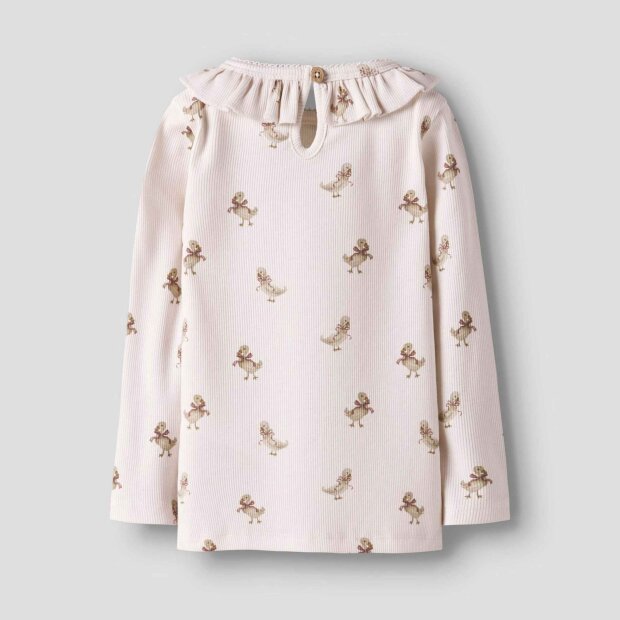 Lil Atelier SLIM FIT OBERTEIL MIT LANGEN ÄRMELN - Gänse