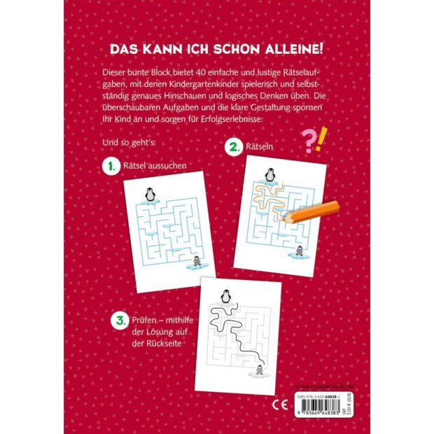 Coppenrath Mein kunterbunter Kindergartenblock: Rätsel ohne Text - Lieblingstiere