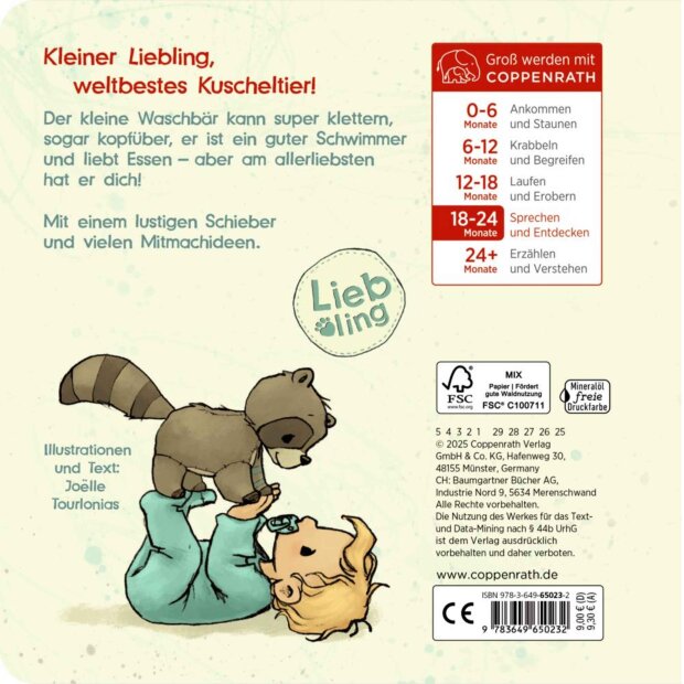 Coppenrath Buch - Liebling: Kleiner Waschbär, erzähl mir von dir