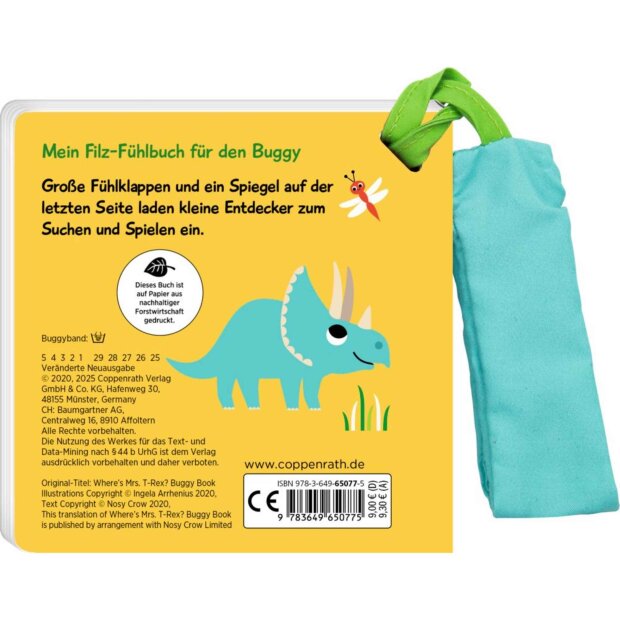 Coppenrath Mein Filz-Fühlbuch für den Buggy: Kuckuck, kleiner Dino!