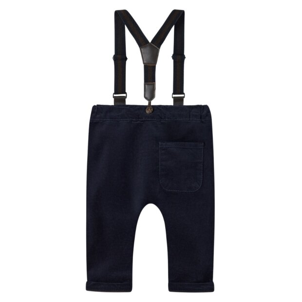 name it Baby Cordhose mit Hosenträgern blau