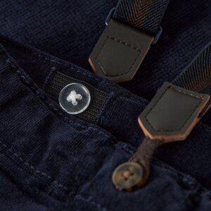 name it Baby Cordhose mit Hosenträgern blau