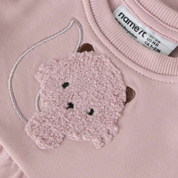 name it Kleid Eichhörnchen angeraut rosa