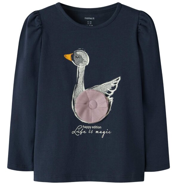 name it Shirt Gans blau