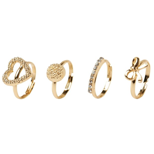 name it 4er-Set Ringe gold