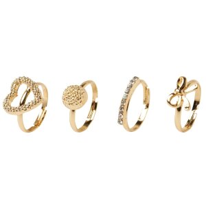 name it 4er-Set Ringe gold
