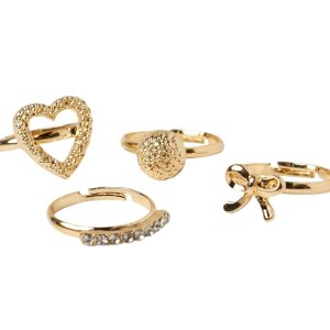 name it 4er-Set Ringe gold