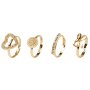 name it 4er-Set Ringe gold