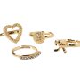 name it 4er-Set Ringe gold