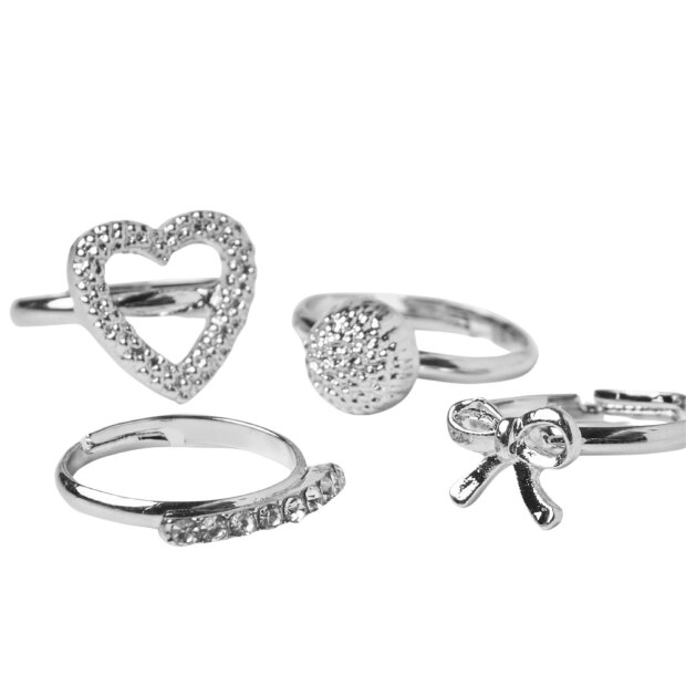 name it 4er-Set Ringe silber