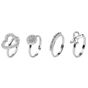 name it 4er-Set Ringe silber