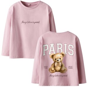 name it Shirt Teddy Paris rosa