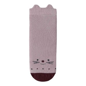nameit Frottee Socken mit Rutschschutz - rosa Katze