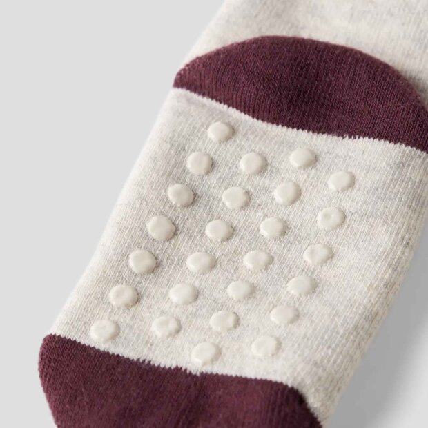 nameit Frottee Socken mit Rutschschutz - beige Bär