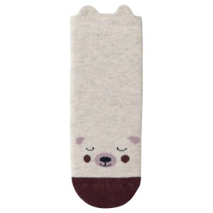 nameit Frottee Socken mit Rutschschutz - beige Bär