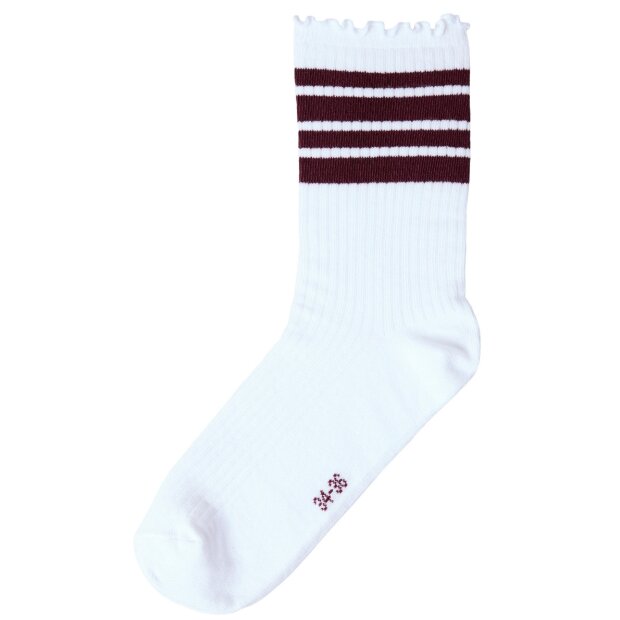 name it Mädchen-Socken gestreift weinrot
