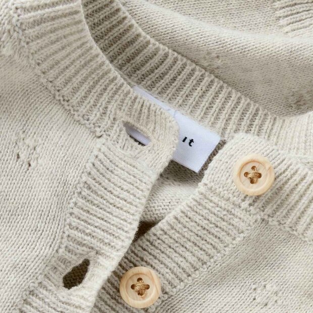 name it Baby Strickjacke natur