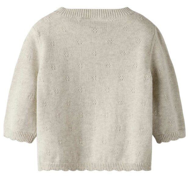 name it Baby Strickjacke natur