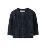 name it Baby Strickjacke Zopfmuster blau