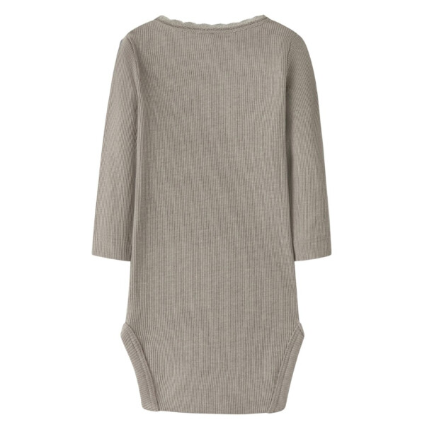 name it Basic Babybody Borte grau braun 86
