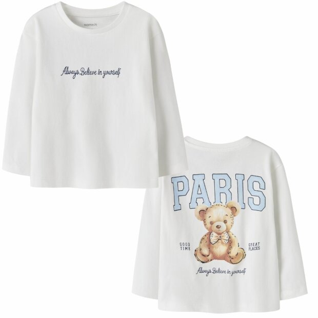 name it Shirt Teddy weiß