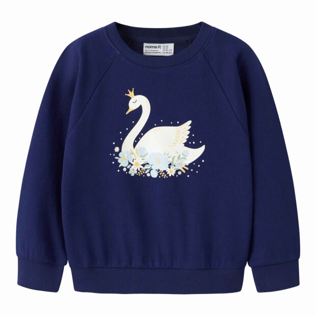 nameit Pullover blau Schwan