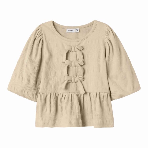 nameit Schleifen Detail Oberteil - beige