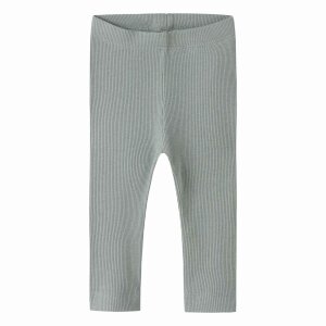 name it gerippte Basic Legging - slate grey