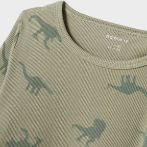 nameit langarm Schlafanzug - Dino Agave Green