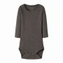 nameit Basic gerippter Babybody - delicioso melange