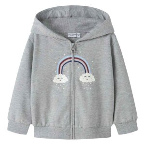nameit Hoodie mit Reißverschluss - grau Regenbogen