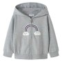 nameit Hoodie mit Reißverschluss - grau Regenbogen