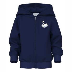 nameit Hoodie mit Reißverschluss - blau Schwan
