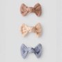 Lil Atelier 3er Pack Haarspangen - Schleifen Zen Blue