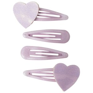 name it 4er-Pack Haarklammer Glitzer rosa