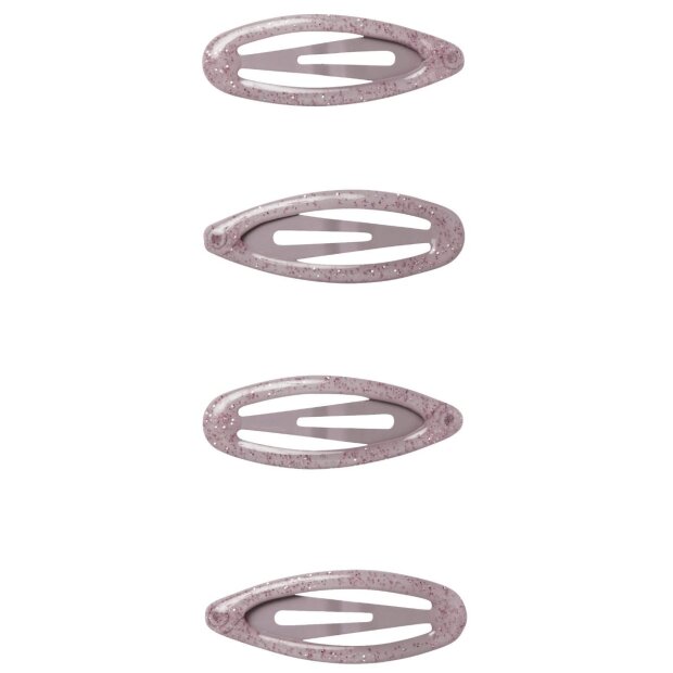 name it 4er-Pack Haarklammer Glitzer rosa