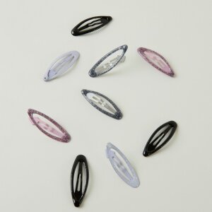 name it 4er-Pack Haarklammer Glitzer rosa