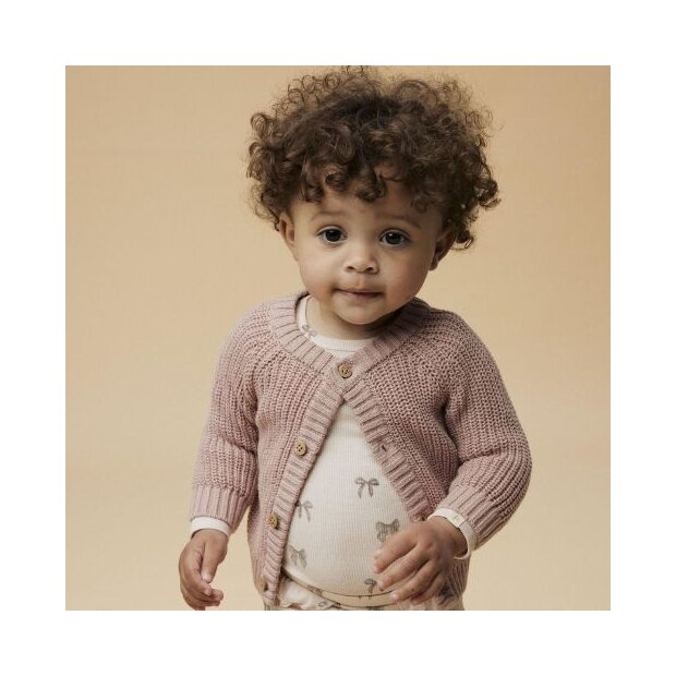 Lil Atelier Baby - Body Silver peony Schleifen mit Rüschchen