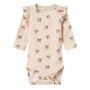 Lil Atelier Baby - Body Silver peony Schleifen mit Rüschchen