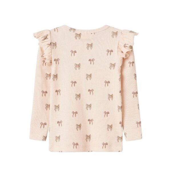 Lil Atelier Shirt Silver peony Schleifen mit Rüschchen