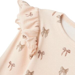 Lil Atelier Shirt Silver peony Schleifen mit Rüschchen