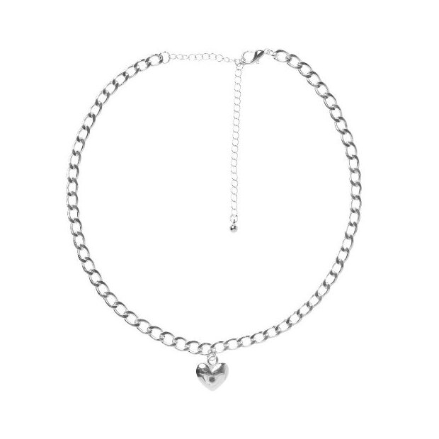 name it Kette silberfarben mit Herz