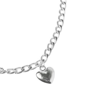 name it Kette silberfarben mit Herz