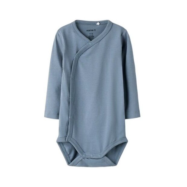 name it Wickelbody langarm blau