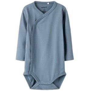 name it Wickelbody langarm blau