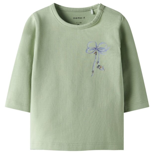 name it Baby-Shirt Schleife grün