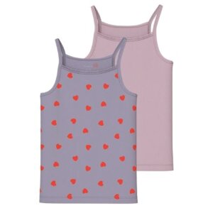 name it KIDS 2er-Pack Unterhemden Herzchen - lavender...