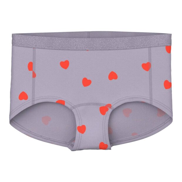 name it KIDS 3er-Pack Unterhosen Hipster Herzchen - lavender Gray with keeepsak